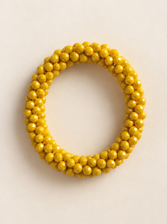 Facetkralen armband — Zonnig geel — product