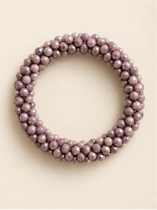 Facetkralen armband — Zacht lila — product